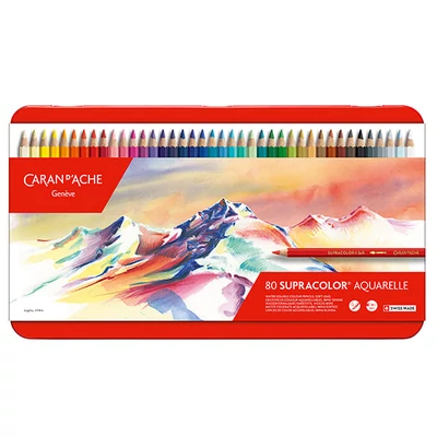 Caran d&#039;Ache Supracolor Soft akvarellceruza készlet - 80 db