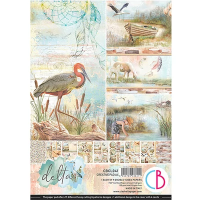 Ciao Bella scrapbook papírkészlet, A4, 9 ív - Delta Creative Pad