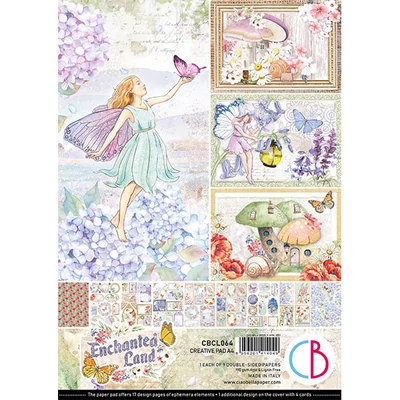 Ciao Bella scrapbook papírkészlet, A4, 9 ív - Elvarázsolt föld Creative Pad