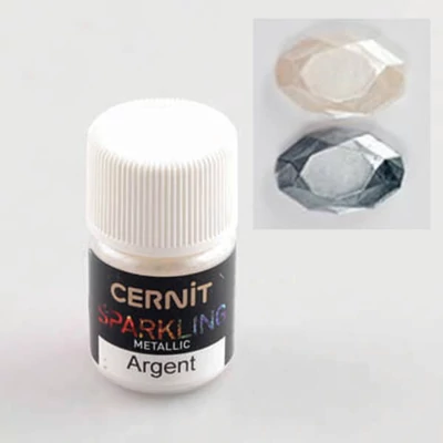 Cernit Sparkling metálpor - metál ezüst