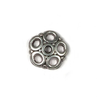 Charm fémdísz, 7 db - gyöngykupak, 5 ágú, 8 mm