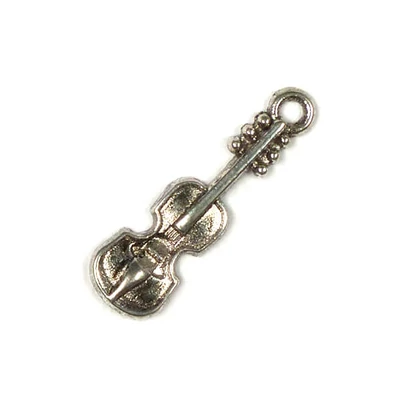 Charm fémdísz, 4 db - hegedű