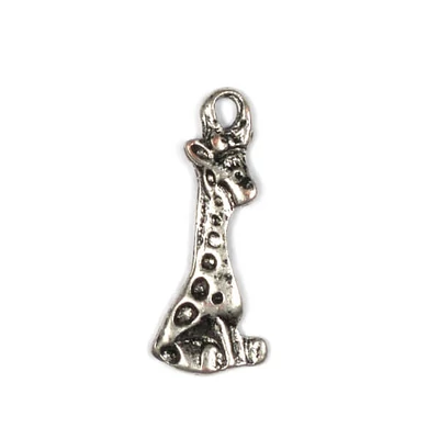Charm fémdísz, 4 db - zsiráf, 3D