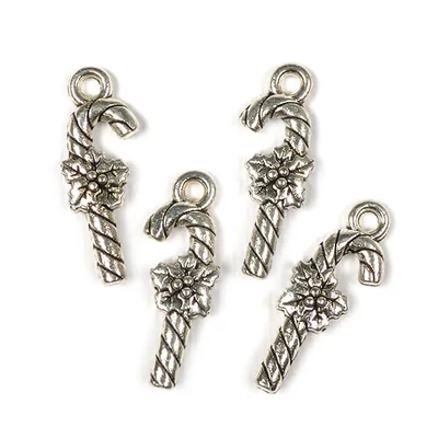 Charm fémdísz, 4 db - nyalóka, 3D