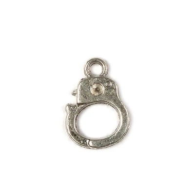 Charm fémdísz, 4 db - bilincs, 3D