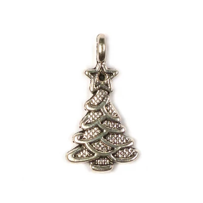 Charm fémdísz, 4 db - fenyőfa