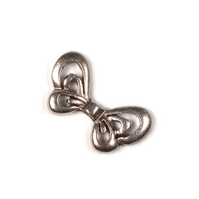 Charm fémdísz, 4 db - pillangószárny, áttört, 3D