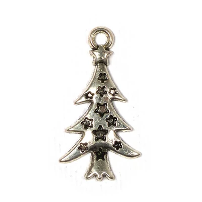 Charm fémdísz, 3 db - karácsonyfa