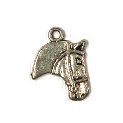 Charm fémdísz, 3 db - lófej, 3D
