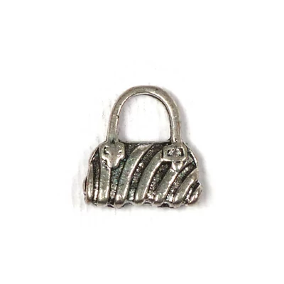 Charm fémdísz, 3 db - retikül, 3D