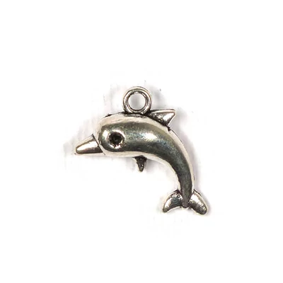 Charm fémdísz, 3 db - delfin, 3D