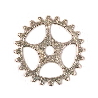 Charm fémdísz, 3 db - fogaskerék, 5 ágú, 3D