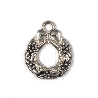 Charm fémdísz, 3 db - koszorú, 3D
