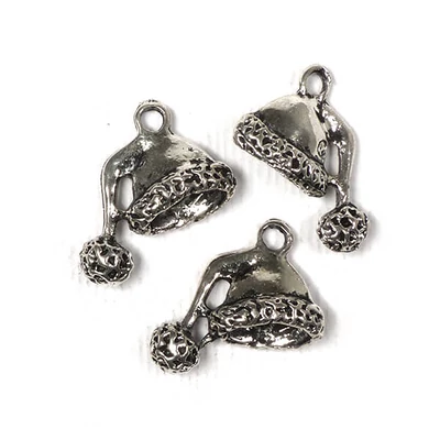 Charm fémdísz, 3 db - sapka, 3D