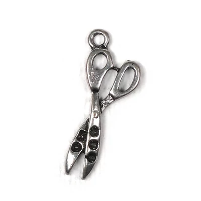 Charm fémdísz, 3 db - olló