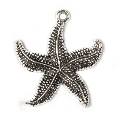 Charm fémdísz, 3 db - tengeri csillag