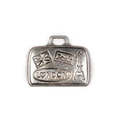 Charm fémdísz, 3 db - Párizs, London, 3D