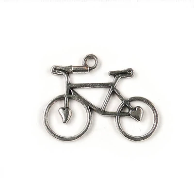 Charm fémdísz, 3 db - kerékpár