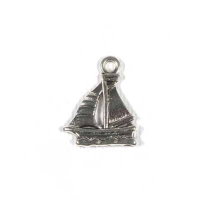 Charm fémdísz, 3 db - vitorlás