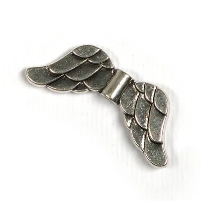 Charm fémdísz, 3 db - angyalszárny, 3D