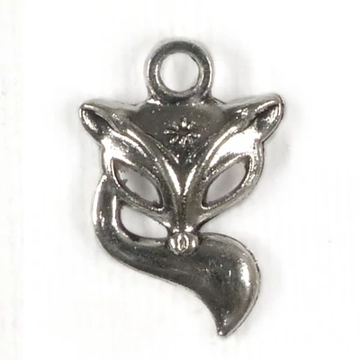 Charm fémdísz, 3 db - róka, 3D