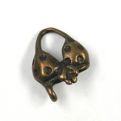 Charm fémdísz, 2 db - bikini felső, 3D, antik