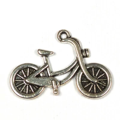 Charm fémdísz, 2 db - bicikli