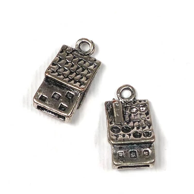 Charm fémdísz, 2 db - mézeskalács ház, 3D