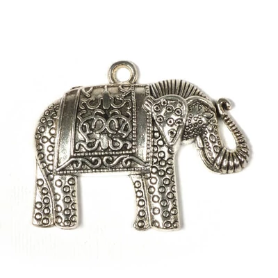 Charm fémdísz, 1 db - elefánt, indiai