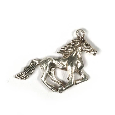 Charm fémdísz, 1 db - ló, 3D