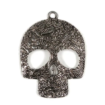Charm fémdísz, 1 db - koponya