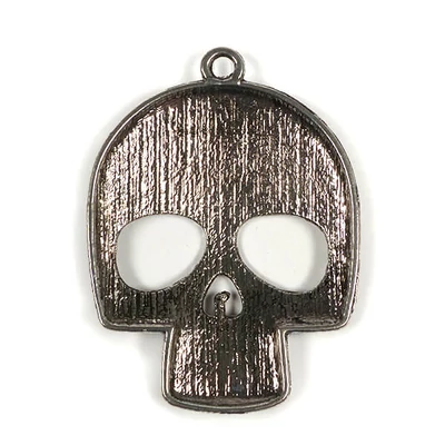 Charm fémdísz, 1 db - koponya