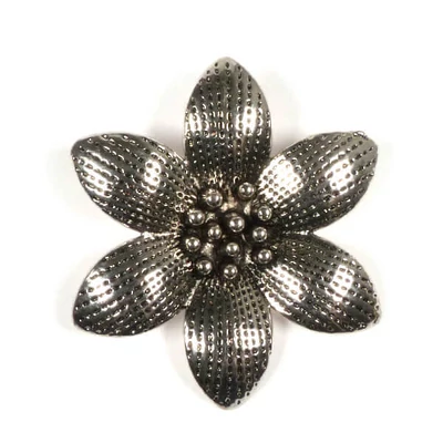 Charm fémdísz, 1 db - virág