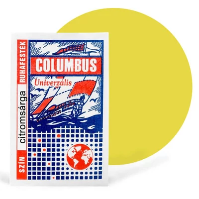 Columbus textilfesték, ruhafesték - citromsárga