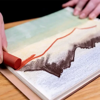 Art Chunky színezett szénrúd - sanguine light