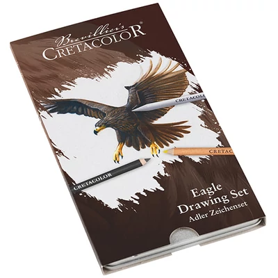 Cretacolor Eagle Set rajzkészlet, 12 db-os, fémdobozos