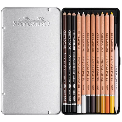Cretacolor Eagle Set rajzkészlet, 12 db-os, fémdobozos