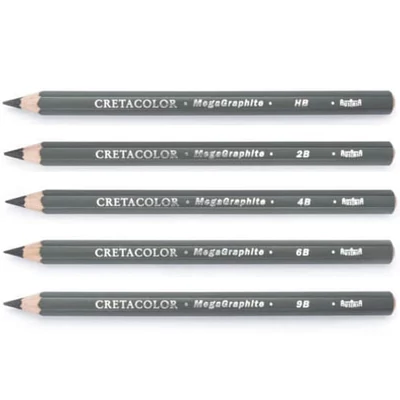 Cretacolor Mega Graphite grafitceruza - 5 keménységben (HB-9B)