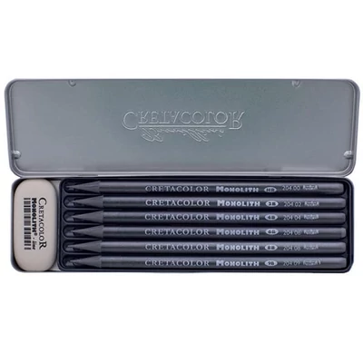 Cretacolor Monolith Graphite Pocket Set grafitrúd készlet, 7 db-os, fémdobozos