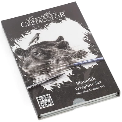 Cretacolor Monolith Graphite Set grafit rajzkészlet, 11 db-os, fémdobozos