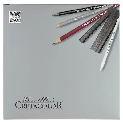 Cretacolor Silver Box grafit rajzkészlet, 17 db-os, fadobozos	
