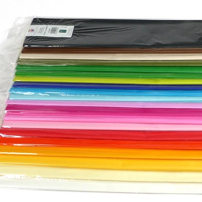 Selyempapír csomagban, 50x76 cm, 20 g, 6 db - különféle színekben