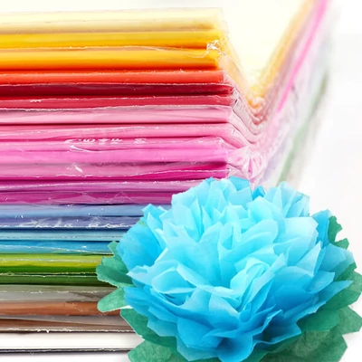 Selyempapír csomagban, 50x76 cm, 20 g, 24 db - különféle színekben