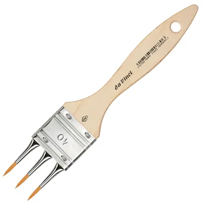 Da Vinci 11543, szintetikus, fogazott dekorecset - 40, 3 ágú