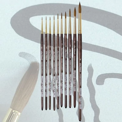 Da Vinci Harbin-Kolinksy 1526Y nyestszőr, kerek ecset - különféle méretekben