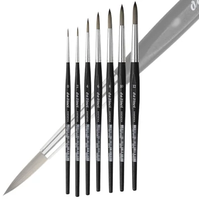 Da Vinci 3373 szintetikus, kerek ecset - különféle méretekben