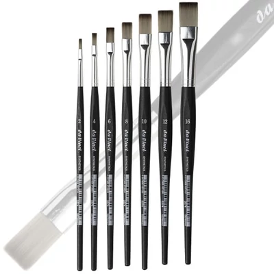 Da Vinci 3374 szintetikus, lapos ecset - különféle méretekben