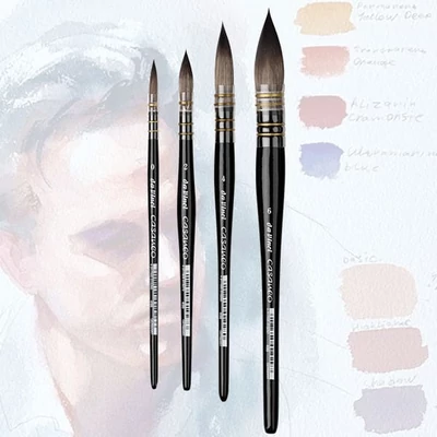 Da Vinci Casaneo 498 szintetikus, kerek ecset - különféle méretekben