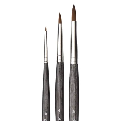 Da Vinci Secret Places Watercolour ecsetkészlet, szintetikus, kerek, 3 db