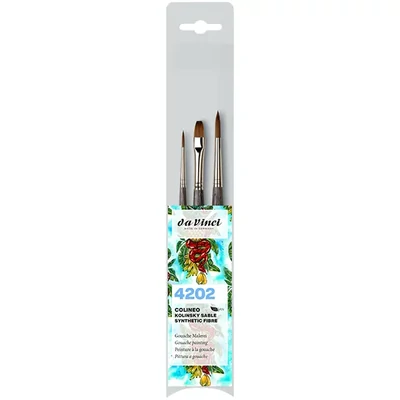 Da Vinci 4202 Colineo Gouache Set ecsetkészlet, szintetikus, vegyes, 3 db